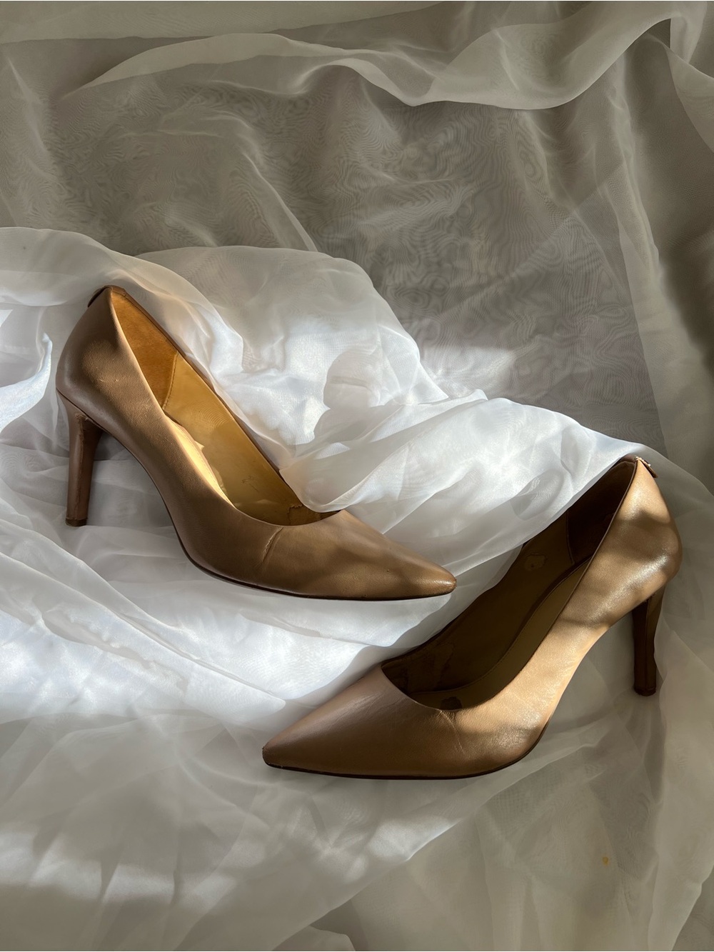 Michael Kors Metallic Bronze Pointed-Toe Pumps